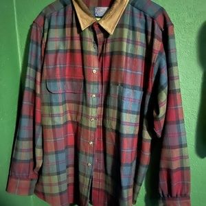 Flannel collars button up XL